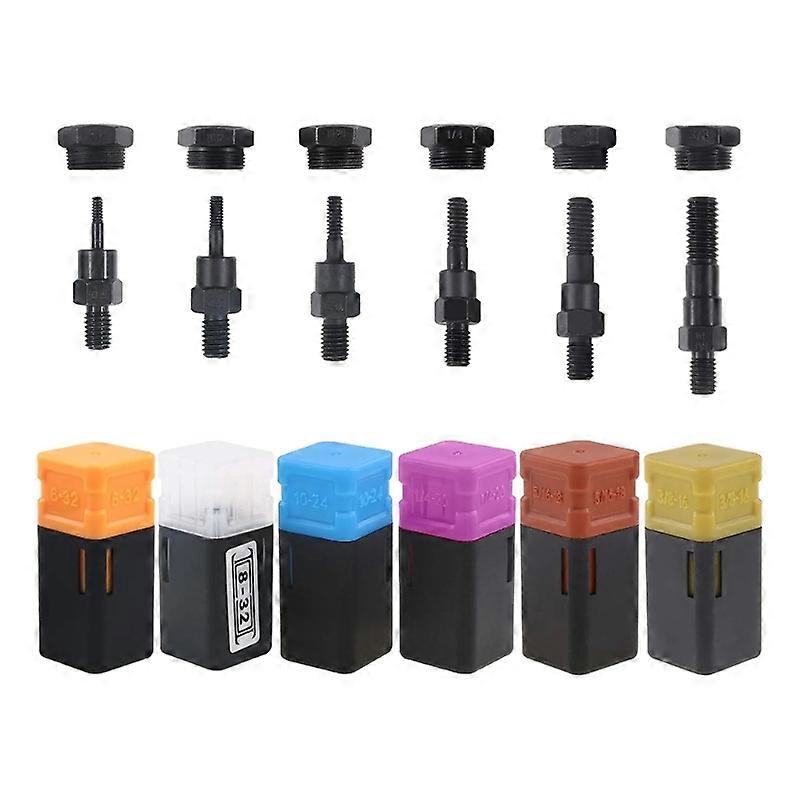 Rivet Nut Gun- Drill Adapter Riveting Manual Threaded Hand Riveter Tips 6PCS