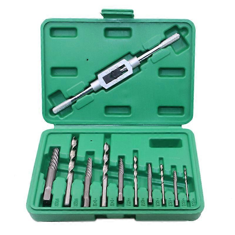 11pcs Damaged Screw Extractor Remove Broken Head Screw Adjustable Tape Wrench Stud Remover Tool Kit