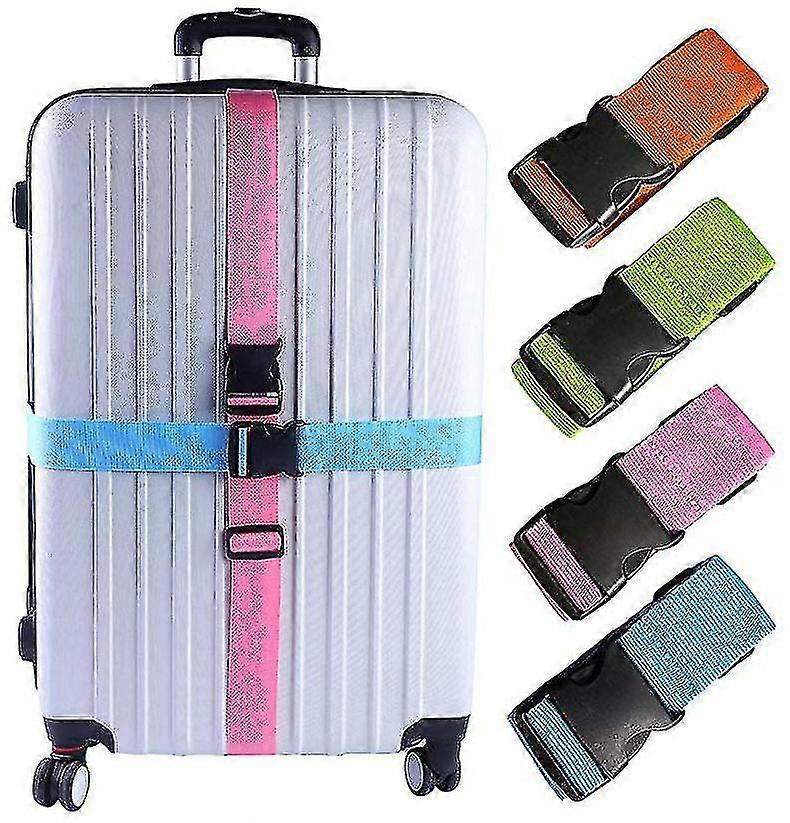 4-pack Bagagebälte Resväska Breddjusterbart Packbälte Resetillbehör