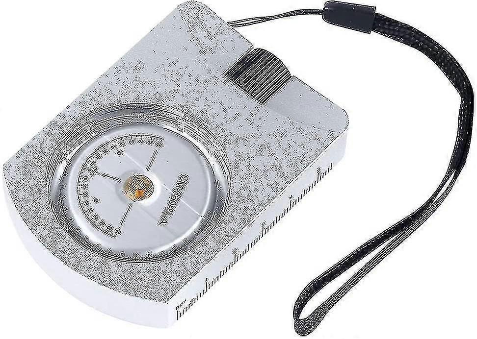Portable Compact Professional Aluminum Clinometer For Accurate Altimeter For Measuring Heights Slopes Angles Silver-youxiu