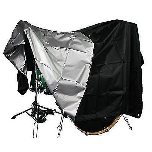 Drum Set Dust Cover XL - Premium Waterproof Drum Shield with Silver