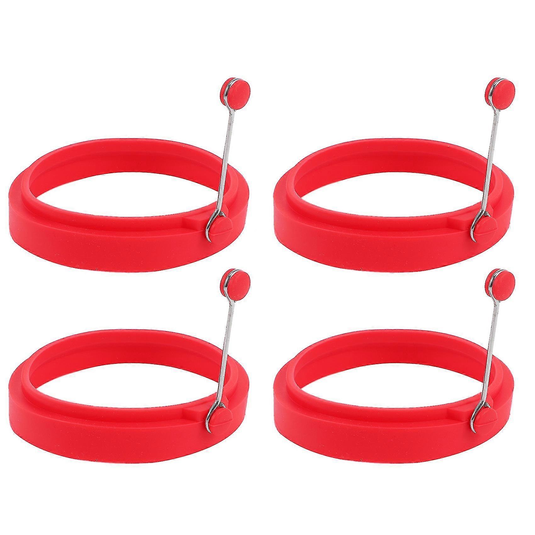 Egg Ring Silicone Egg Pancake Mold Practical Egg Ring For Cooking Kitchen Utensils, 4 Pieces