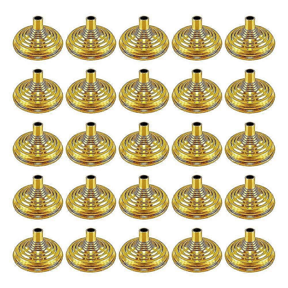 25pcs Gold Mini Hand Held Flag Stand Base Table Flag Base Bar Restaurant Party Conferences Desktop