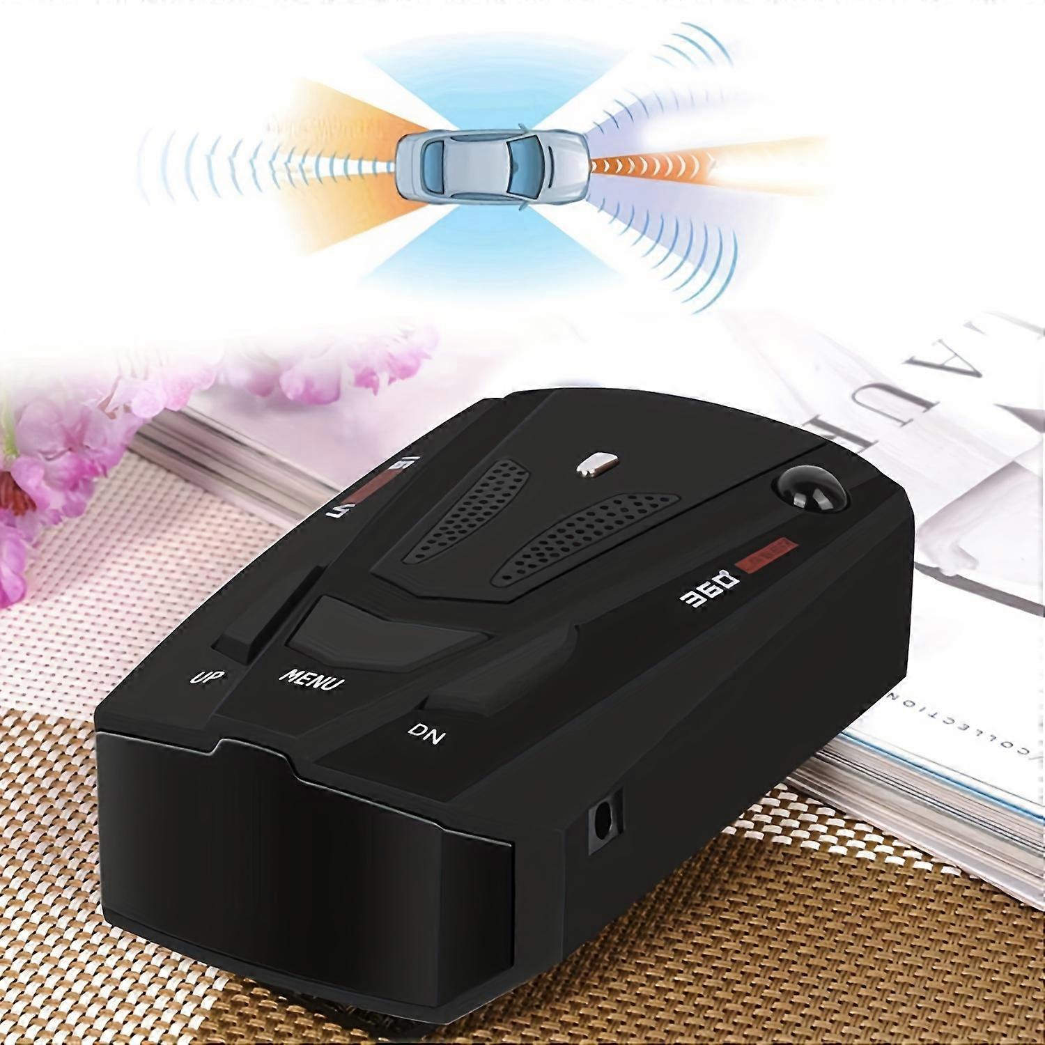 Laser Radar Detector For Cars, Voice Alert And Car Speed Alarm System, City/Highway Mode 360 Degree Detection Radar Detectors With LED Display