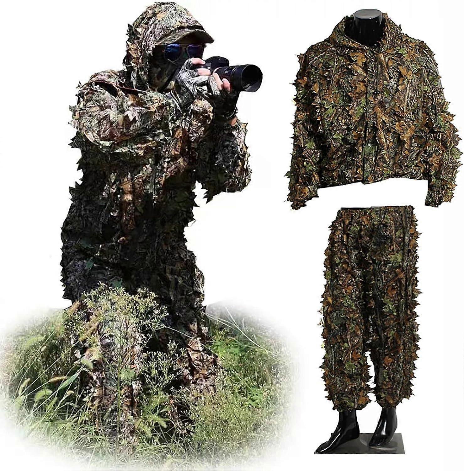 Kinder und Erwachsene 3D-Anzug für die Jagd, Jagd-Ghillie-Anzug, taktische Ausrüstung Kleidung für Airsoft