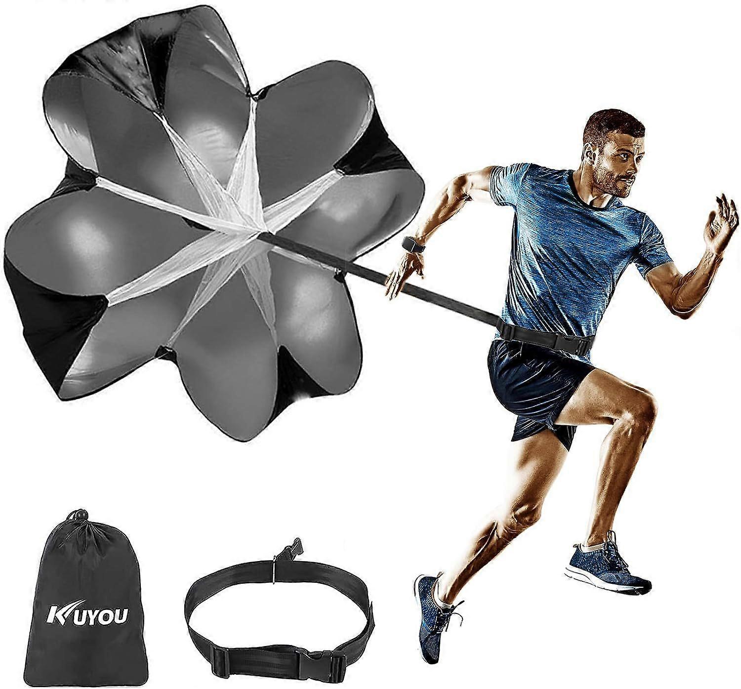 Running speed Parachute speed Drag parachute
