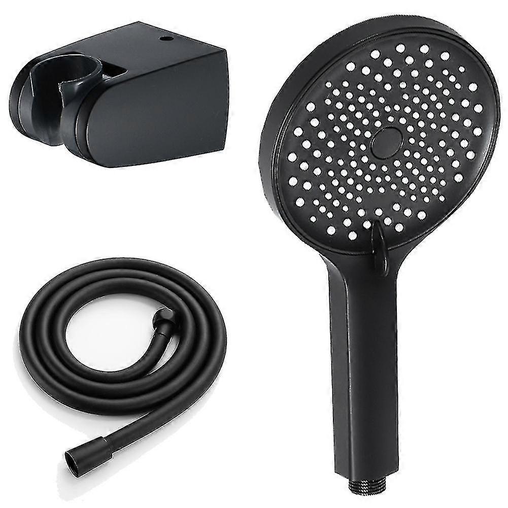 3 Function Wall Mounted Bathroom Hand Shower Abs Round Gray Portable