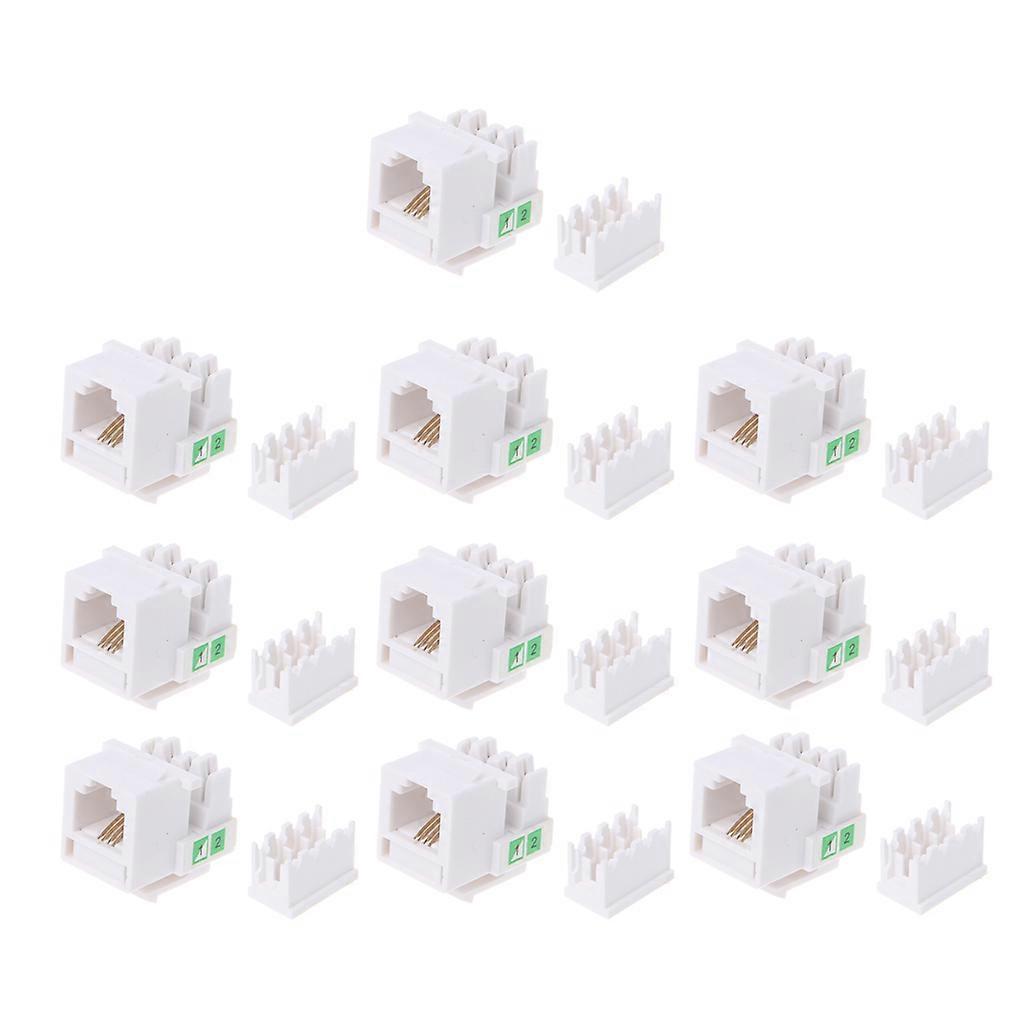 Tool-free Telephone Module RJ11 CAT3 Voice Module Adapter Connector Cable 10pcs