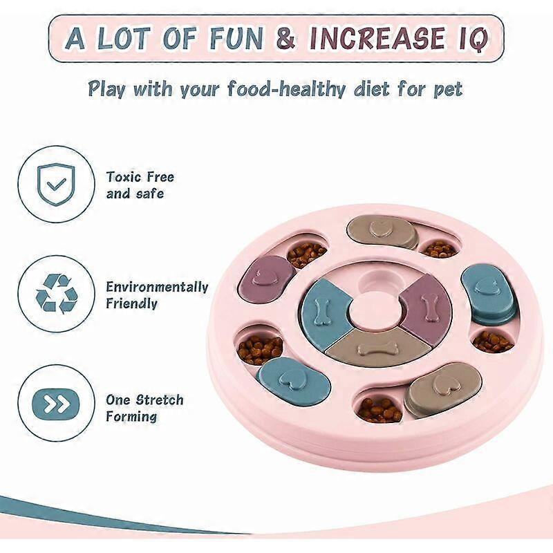 Jouet de mangeoire pour Chien, Jouet de Dressage pour Chien avec Base antidérapante Jouet interactif pour Chien Améliorer IQ Chien Bol Jou