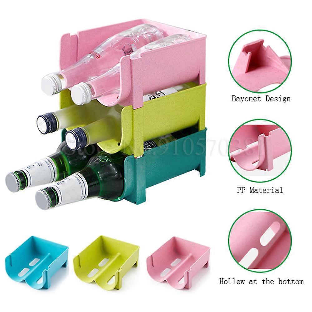 3x Beer Bottle Beverage Can Fridge Storage Box Rack Stackable Organizer