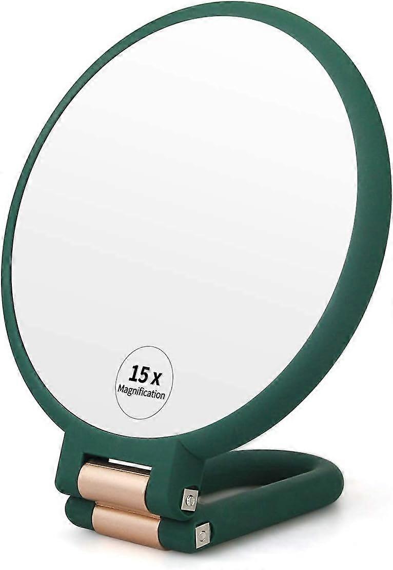 1x 15x Magnifying Hand Held Mirror ,Double Side Folding Mirror