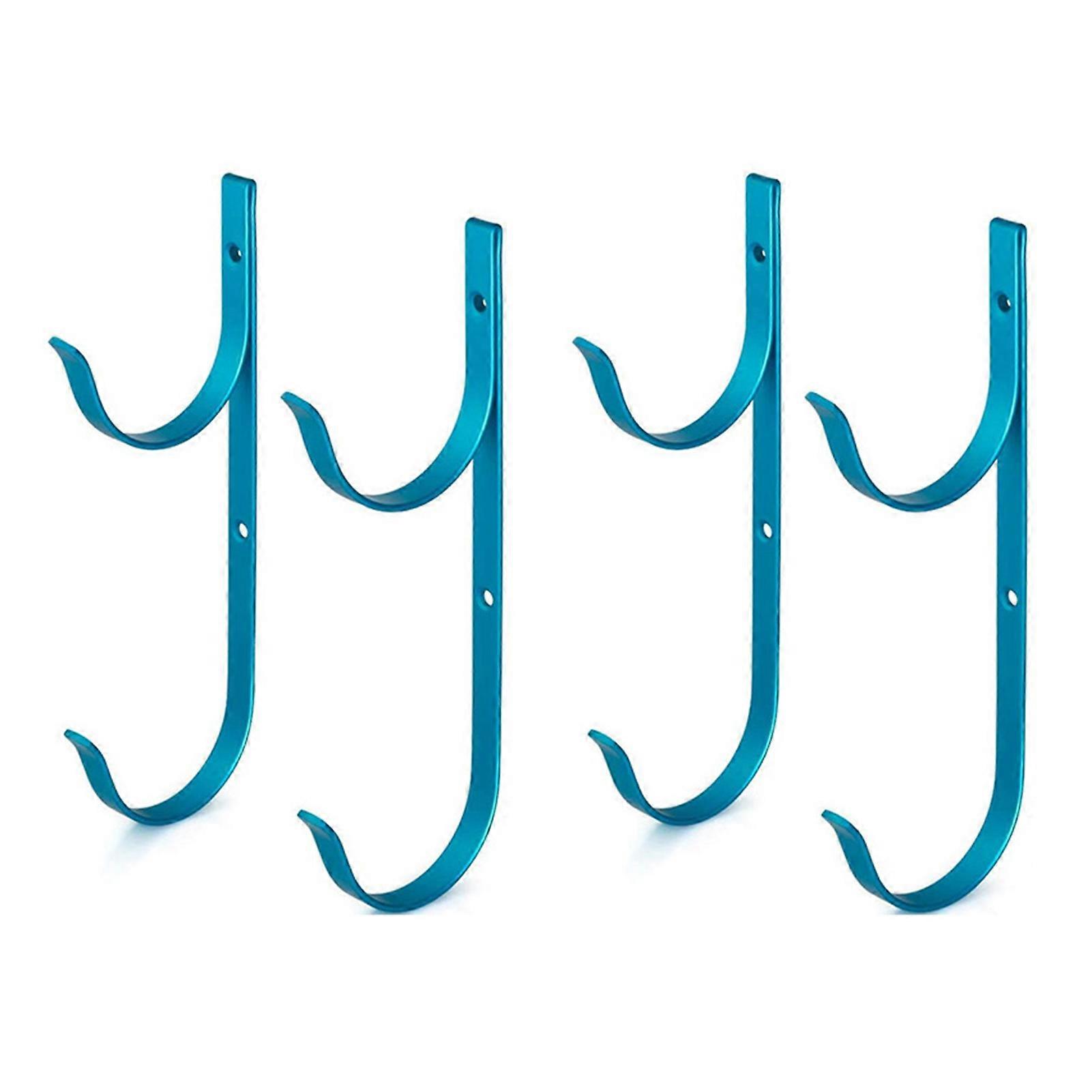 2/4Pcs Pool Pole Hanger Multipurpose Organizer Aluminum Alloy Swimming Telescopic Pole Leaf Rake Vacuum Hose Hook Garden Tools KAESI