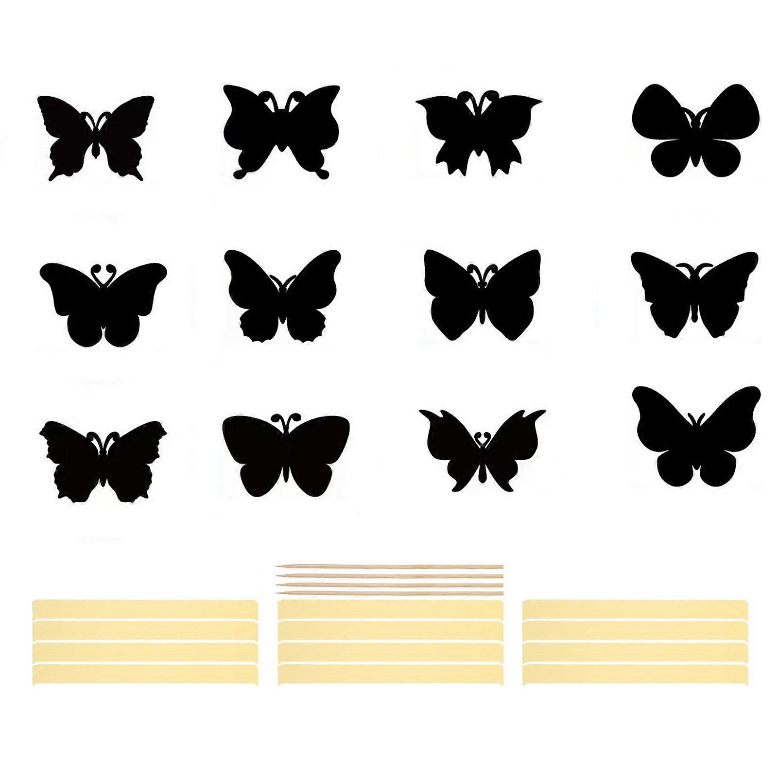 6Pcs/12Pcs Scratch Craft Bookmarks Creative Shape No Paint Require Smooth Edge Realistic Butterfly-shaped DIY Scratch Bookmarks for Kids KAESI