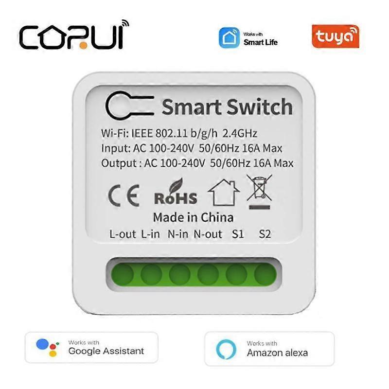 CORUI Tuya 1/2/3/4 Gang WiFi Smart Switch Module 1/2/3/4 Way Control Bottom Box With Smart Life APP Alexa Google Home Alice