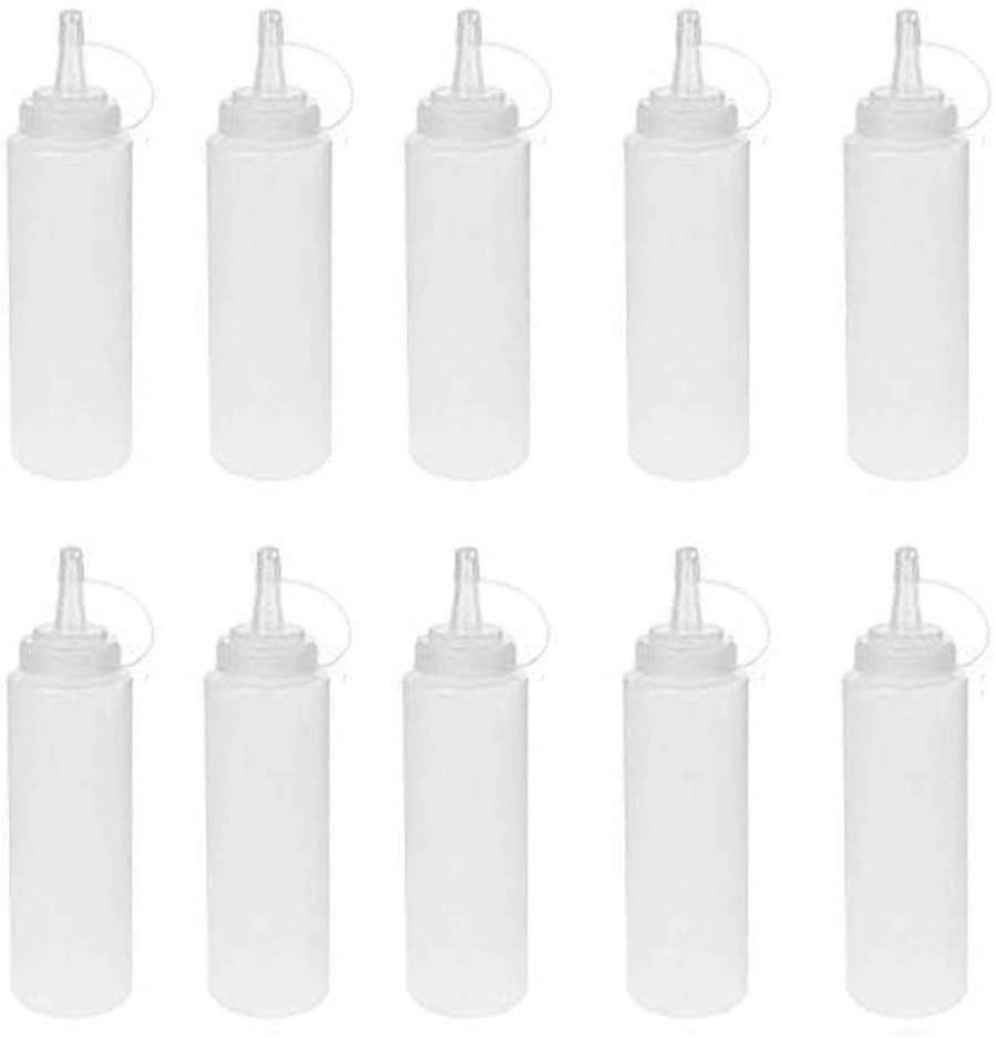 10 Pieces 8oz 240ml Squeeze Bottle, Multi-purpose Squeeze Bottle No Leak