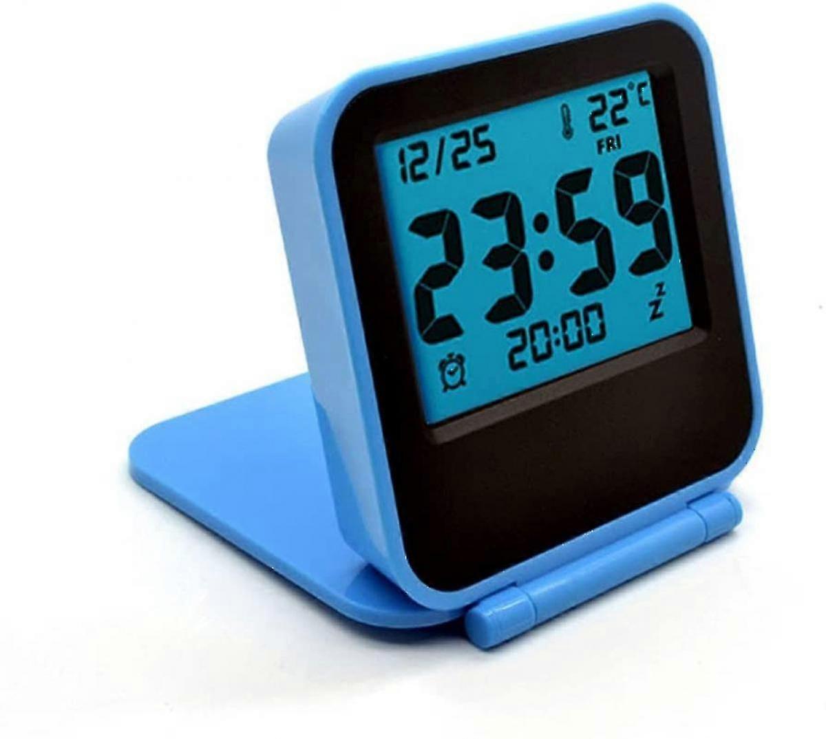 Mini Small Digital Travel Alarm Clocks With Lcd Night Light,battery Operated Travel Clock,portable