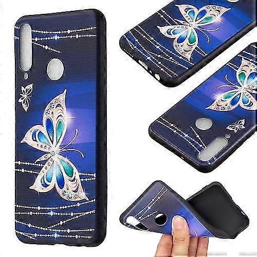 2026 For Huawei Y6p Embossment Patterned Tpu Soft Protector Cover Case