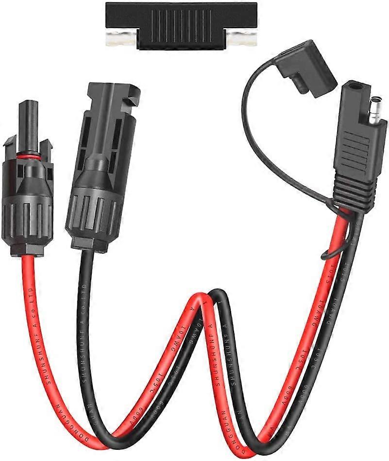 Reversible Solar Panel Jacks on SAE Plug, 10AWG Solar to SAE Adapter, Solar Panel, Cable Connector Kits for Portable Generators, Energy Storage