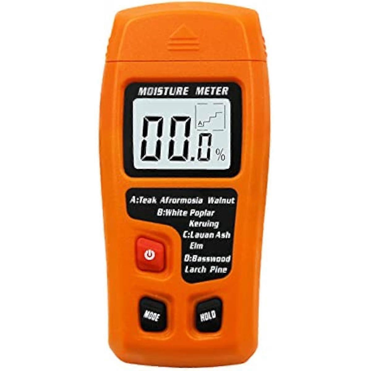 Digital Wood Moisture Meter Moisture Meter for Wood or Building Materials  with LCD Display  4 Modes Switchable with 9V 6F22 Battery