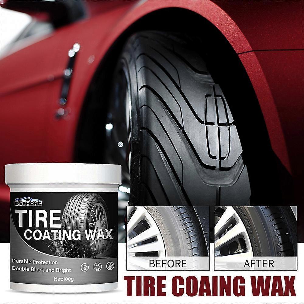 100g Tire Cleaner Paste Car Tire Rust Cleaning Decontamination Brightening Paste Rust Removal Conversion Coating Wax