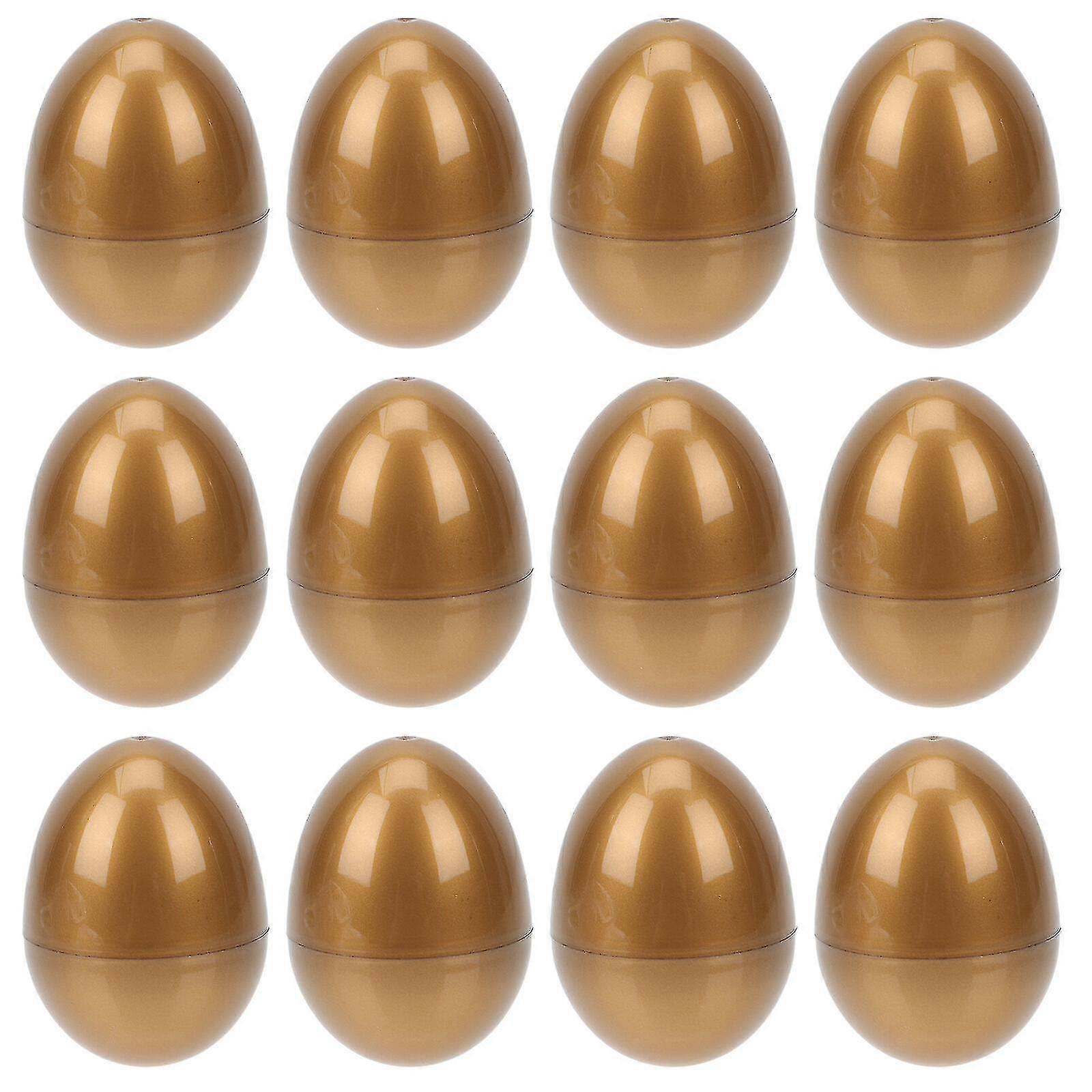 12 Pcs Empty Easter Eggs Plastic Easter Eggs Toys Candy Gift Wrapping Eggshells Easter Decors