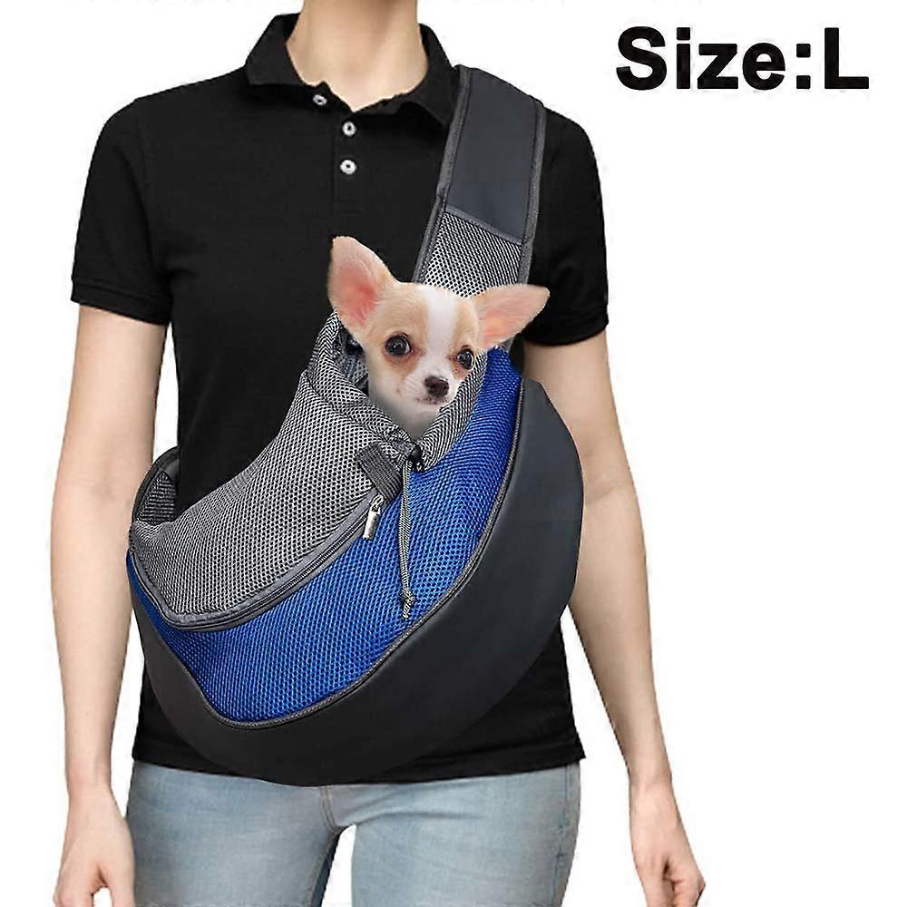 ペット犬用スリングキャリア、通気性メッシュ旅行ペットハンズフリースリングバッグ調節可能なPA