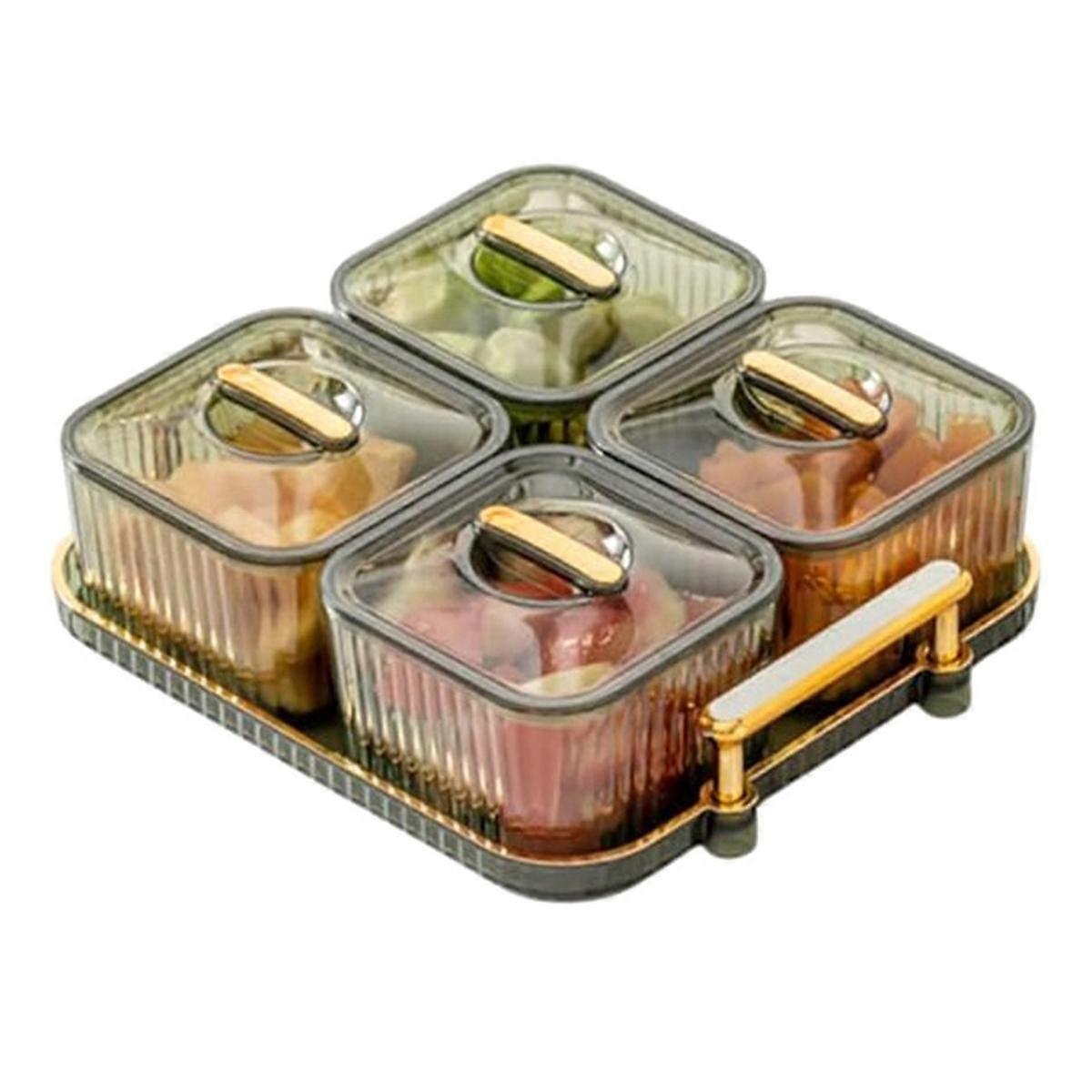 Multifunctional Party Snack Tray for Fruits,Nuts,Compartment Party Platter,Divided Serving Bowl wit