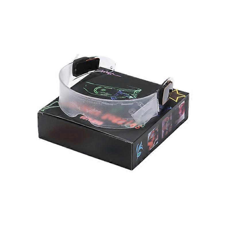Future technology sense glasses photo LED light sci-fi luminous sunglasses