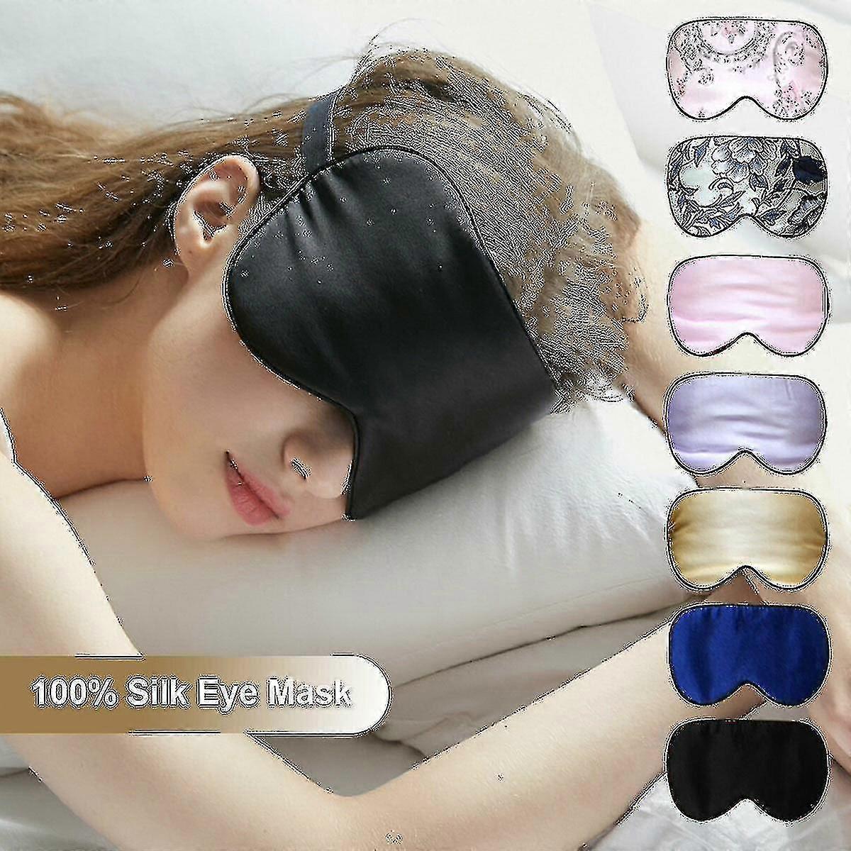 מסכת שינה טבעית טהורה תות משי מסכת שינה מסכת עיניים מכוסה עיניים