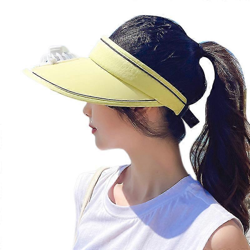 Adjustable Empty Top Hat Trendy Sunscreen Hat With Usb Charging Fan For Camping