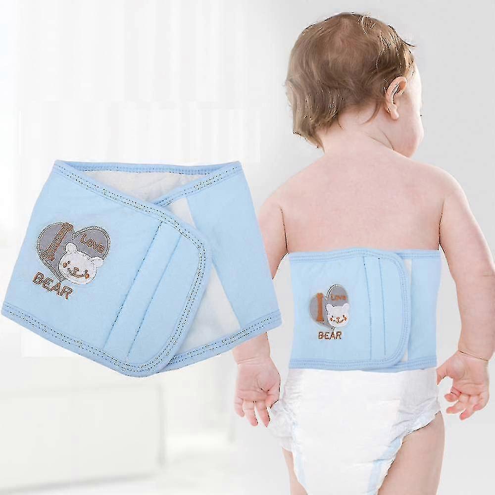 Newborn Umbilical Cord, 22.0x6.3in Adjustable Abdomen Apron Keep Warm Wrap Newborn Waist Support Band For Toddler Boys Girls(blue)
