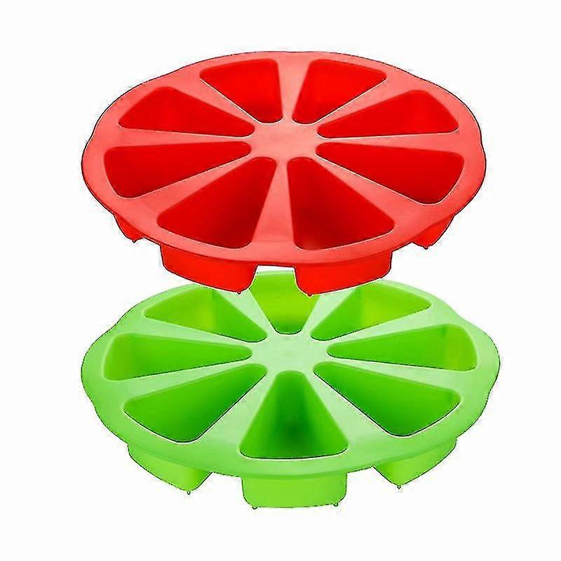 Large Silicone Mold, Used For 8 Triangular Square Cavity Cake Molds (2 Pieces (red + Green)