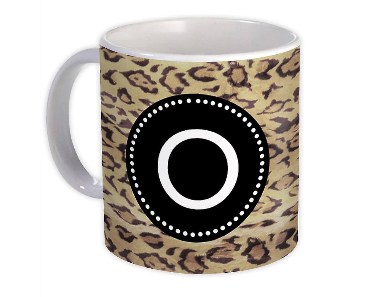 Gave krus: Monogram Brev O Cheetah