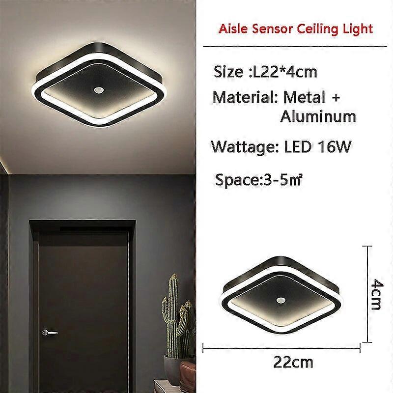 Human PIR Motion Sensor LED Ceiling Lamp for Bedroom Corridor 16W 14W 9W Indoor LED Induction Ceiling Lighting Fixtures for Home
