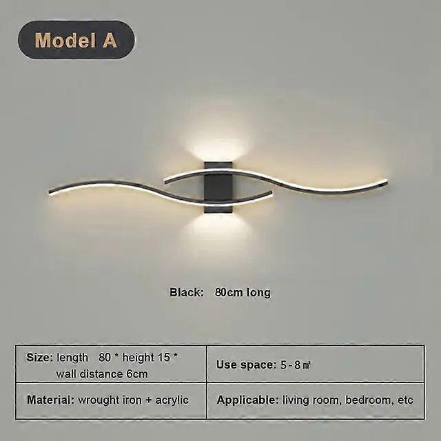 Sanxing Lampada da parete a LED moderna, lunga striscia, luce da parete, sfondo TV, illuminazione decorativa per interni, per camera da letto, sogg...