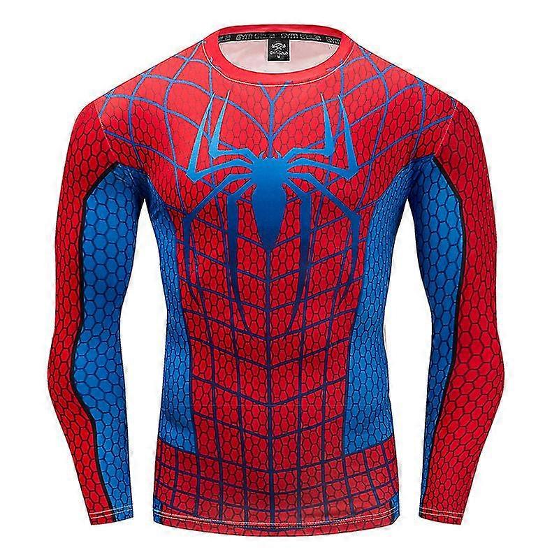3d-utskrift långärmade Spider-man snabbtorkande kläder för män