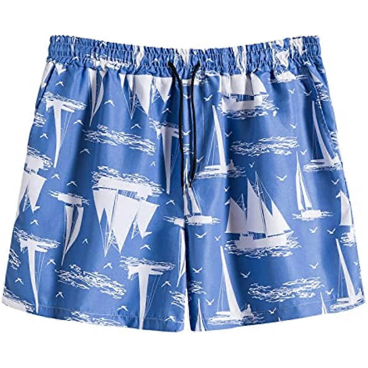 Hawaii Beach Shorts Holiday Hawaiian Classic Fit Summer Print Shorts for Men American Flag Beach Shorts