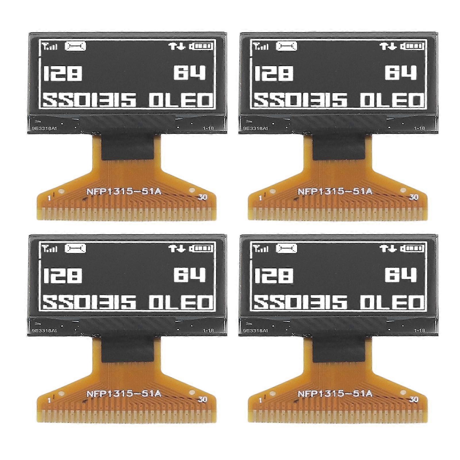 0.96in LCD Display Module 128x64, Thin Plastic Layer, Small Size, White Display