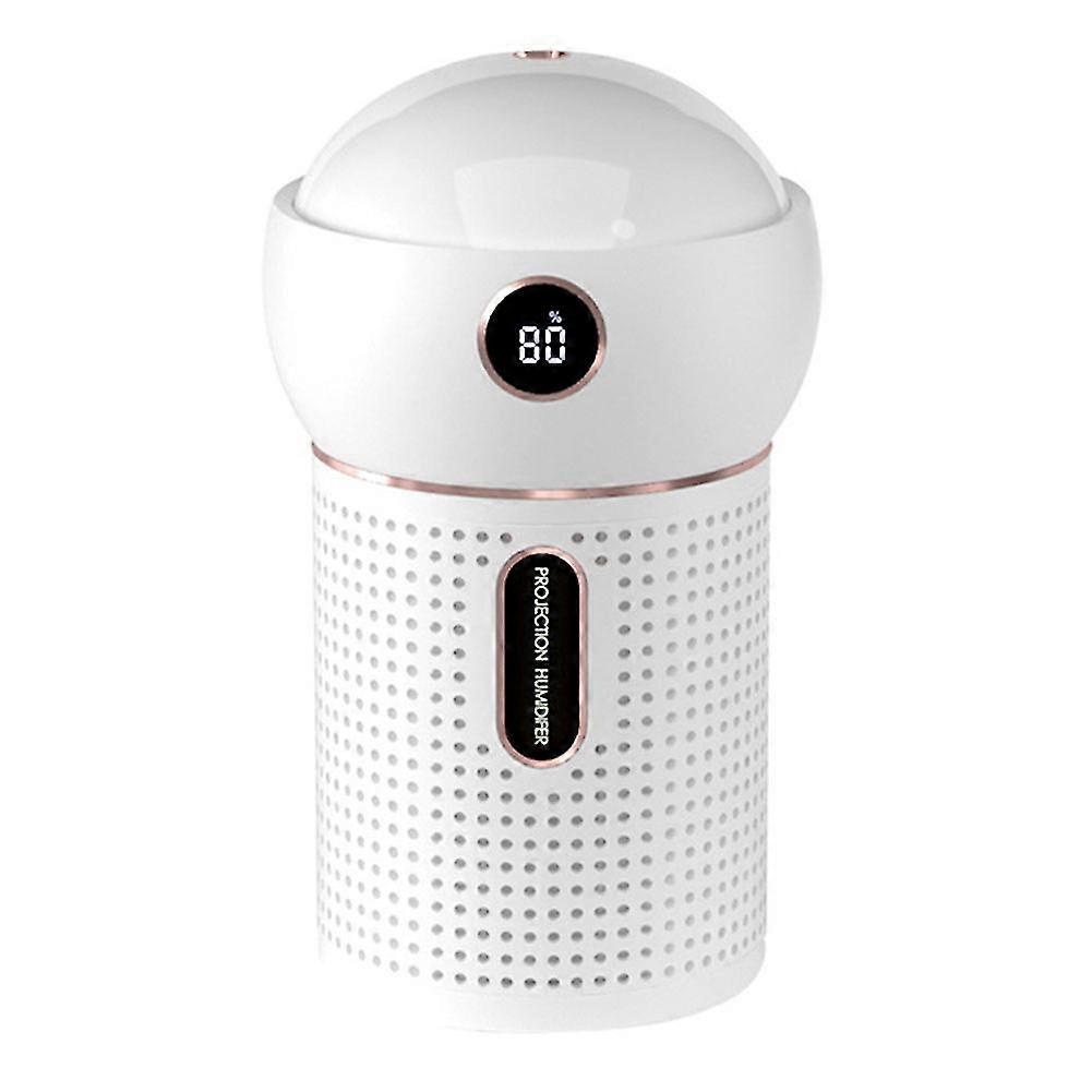 Usb Projection Air Humidifier Diffuser Usb Rechargeable Essential Oil Diffusers Moisturizing Spray Maker-white