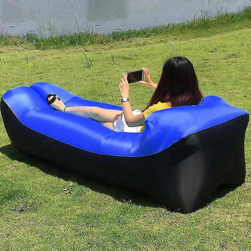 Inflatable Sofa, Inflatable Hammock With Pillow Inflatable Sofa Portable Inflatable Lounger(blue)