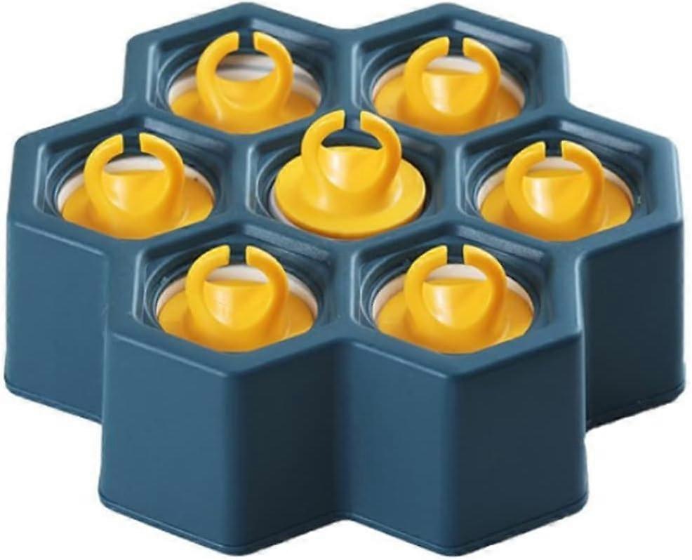 Popsicle molds,silicone honeycomb popsicle maker DIY with plastic lid ring