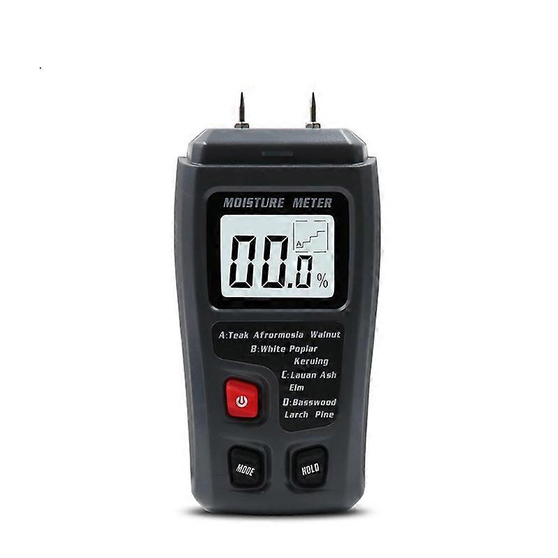 Humidimètre Numérique Bois EMT01 Professionnel 0 ~ 99.9% Hygromètre En Bois Outil Portable Affichage LCD Bois Détecteur D’humidité-noir