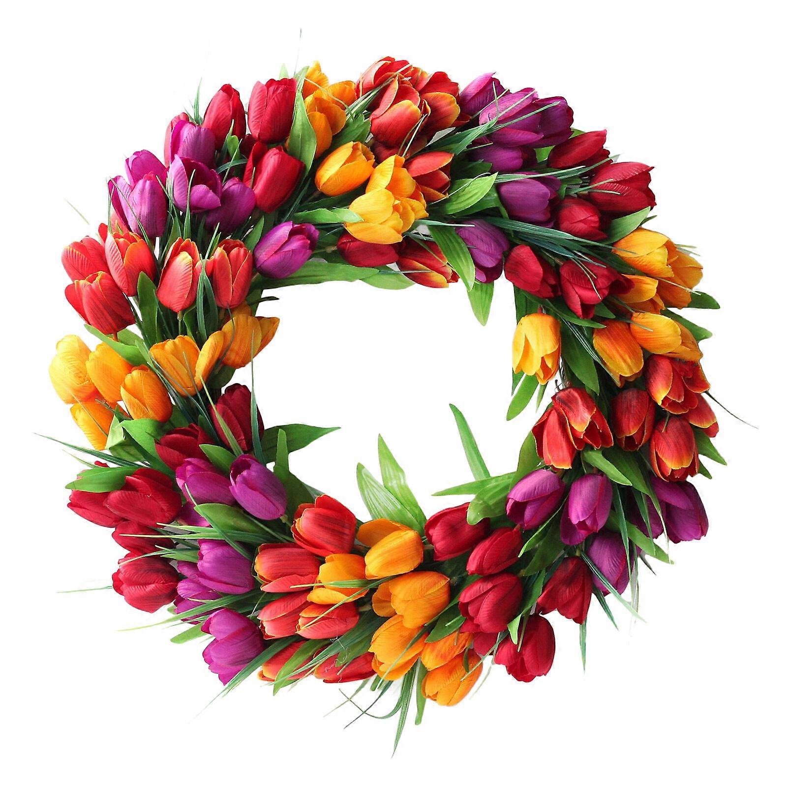 Door Wreath Upgrade Encrypted Knocker 2021 For Home Wedding Wall Hanging Simulation The New Mini Spring Candle Ring