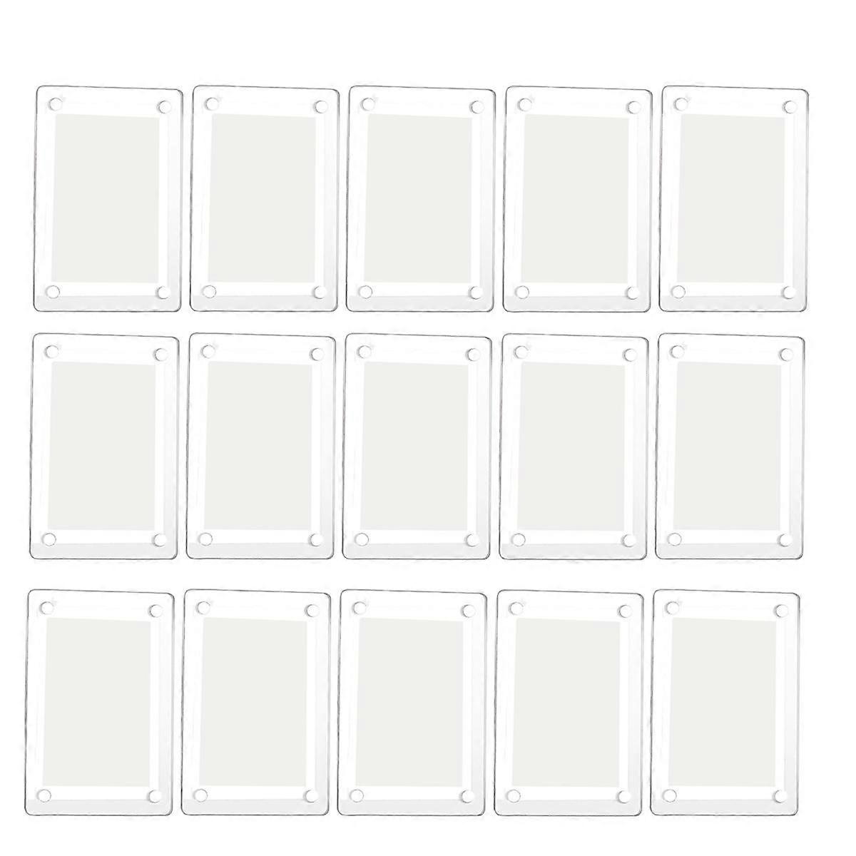 15 Pcs Acrylic Fridge Magnetic Frame Mini Double Sided Refrigerator Magnet Picture Frame Clear Frameless Display Frame