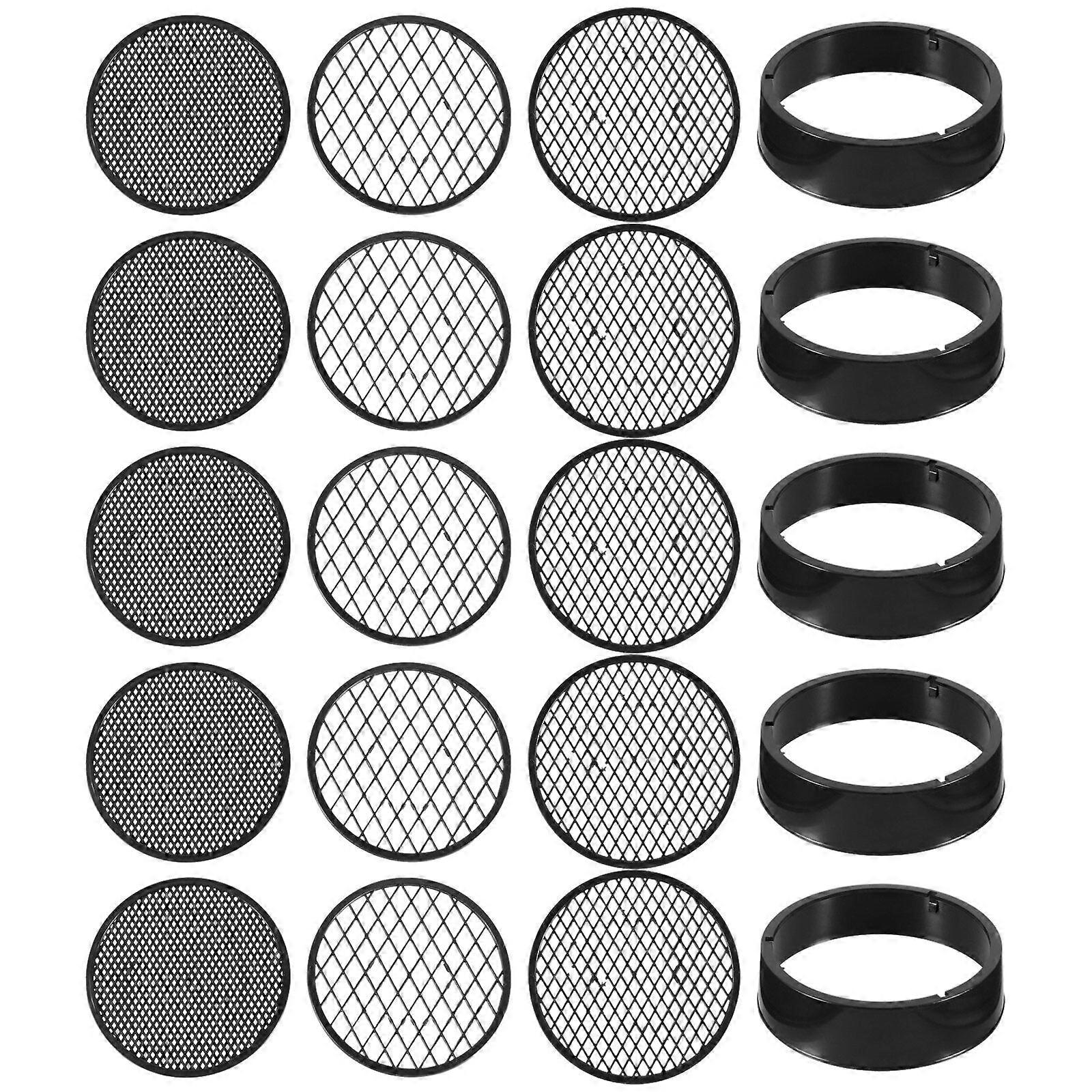 5 sets/20pcs Mesh Sifting Pan Garden Sieve Gardening Tool Riddle Soil Sieve Set