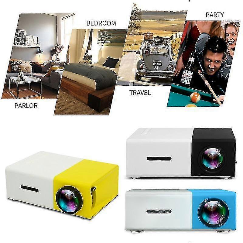 Yg300 Pro Projector Led 800 Lumens 3.5mm Audio 320x240 Hdmi Usb Av Tf Ps4 Portable Projector