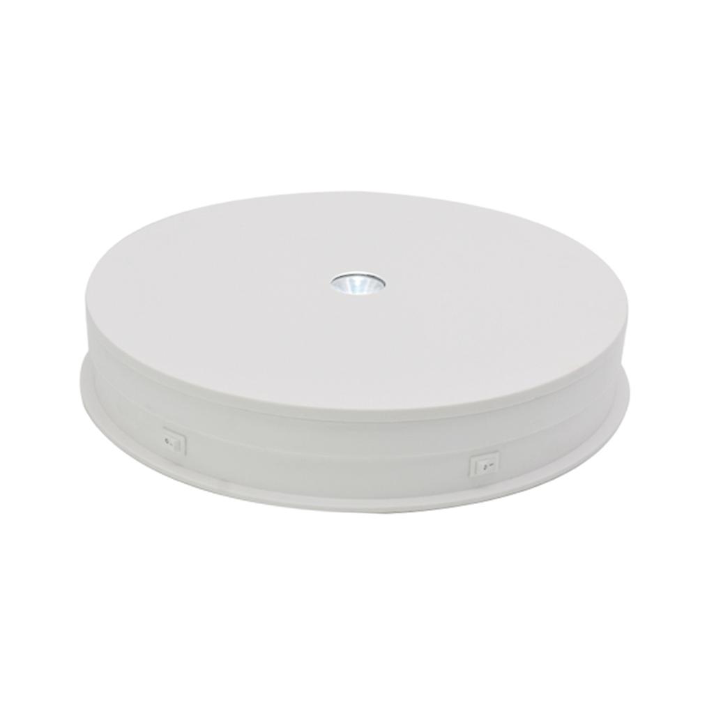 1Set Display Turntable Electric Rotating Table with LED Light Load 25kg
