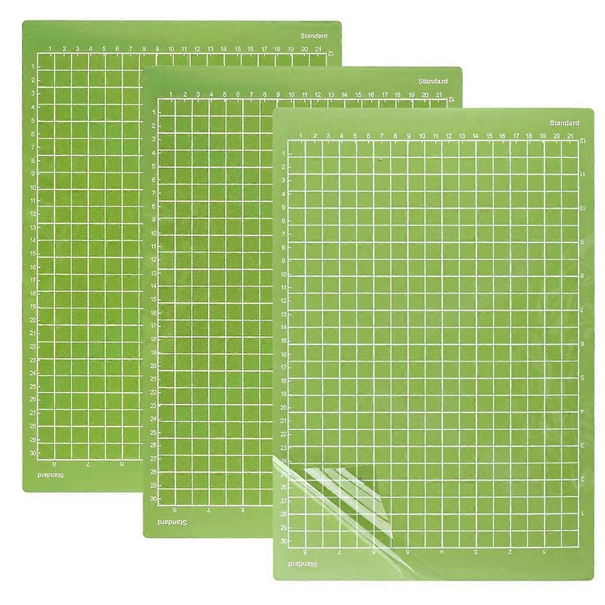 8.5x12inch Cutting Mat (ισχυρή λαβή), 3pcs συγκολλητικά στρώματα κοπής επαναχρησιμοποιήσιμη ισχυρή λαβή μηχανή Mat αντικατάστασης (πράσινο)