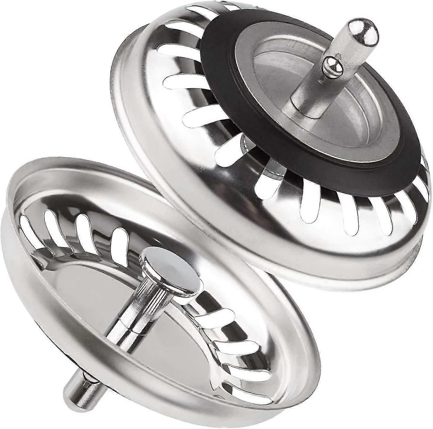 Kitchen Sink Stopper Stainless Steel 79.3mm Kitchen Sink Strainer Universal For Kitchen And Bathroom 2 Pack