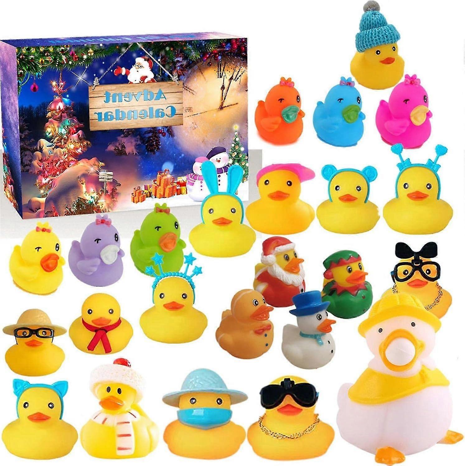 Hcankcan Rubber Duck Advent Calendar 2023, Advent Calendar 2023 Kids, Advent Calendar Duck Bath Toy Set, Advent Calendar With 15 Rubber Ducks, Advent 